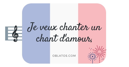 JE VEUX CHANTER UN CHANT D'AMOUR