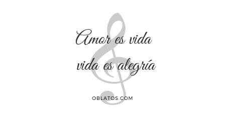 AMOR ES VIDA VIDA ES ALEGRÍA