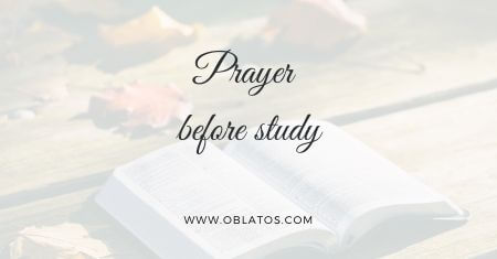 Prayer before study