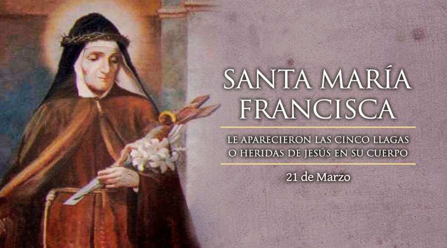 SANTA MARÍA FRANCISCA DE LAS 5 LLAGAS