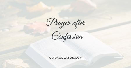 Prayer after Confession