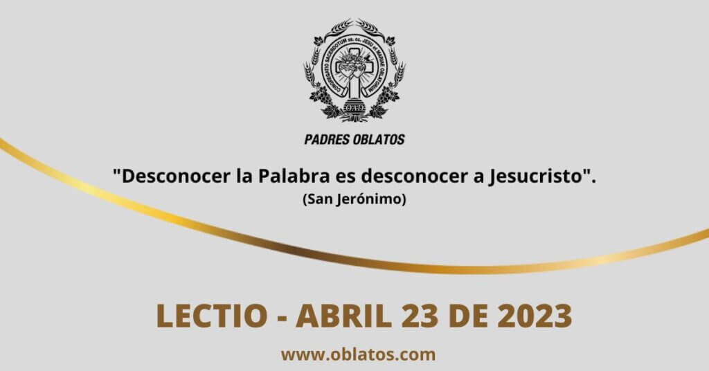 LECTIO ABRIL 23 DE 2023