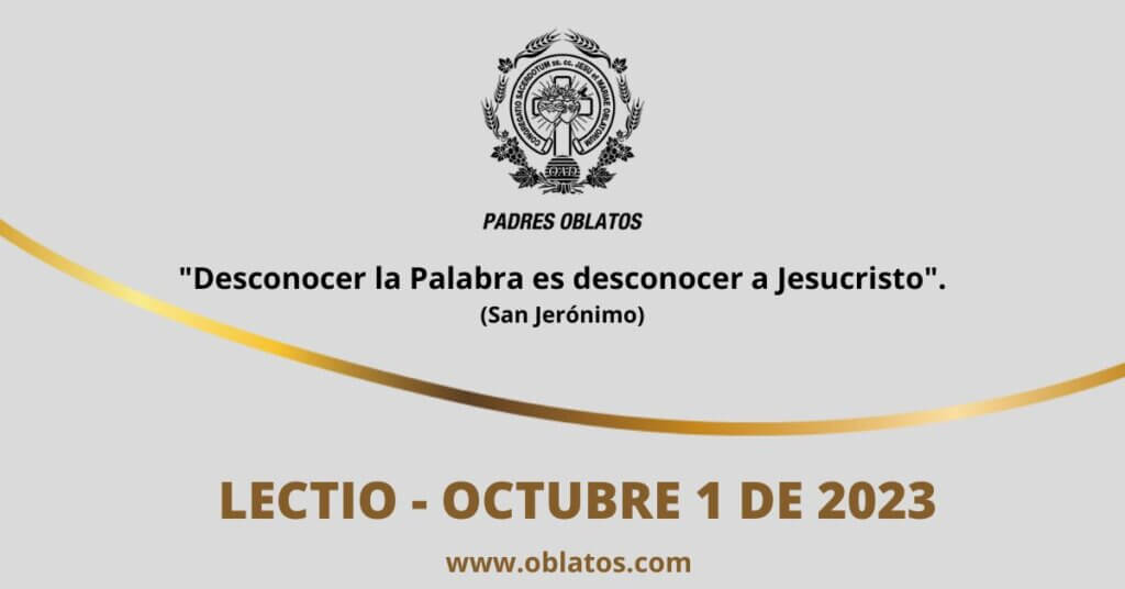 LECTIO OCTUBRE 1 DE 2023