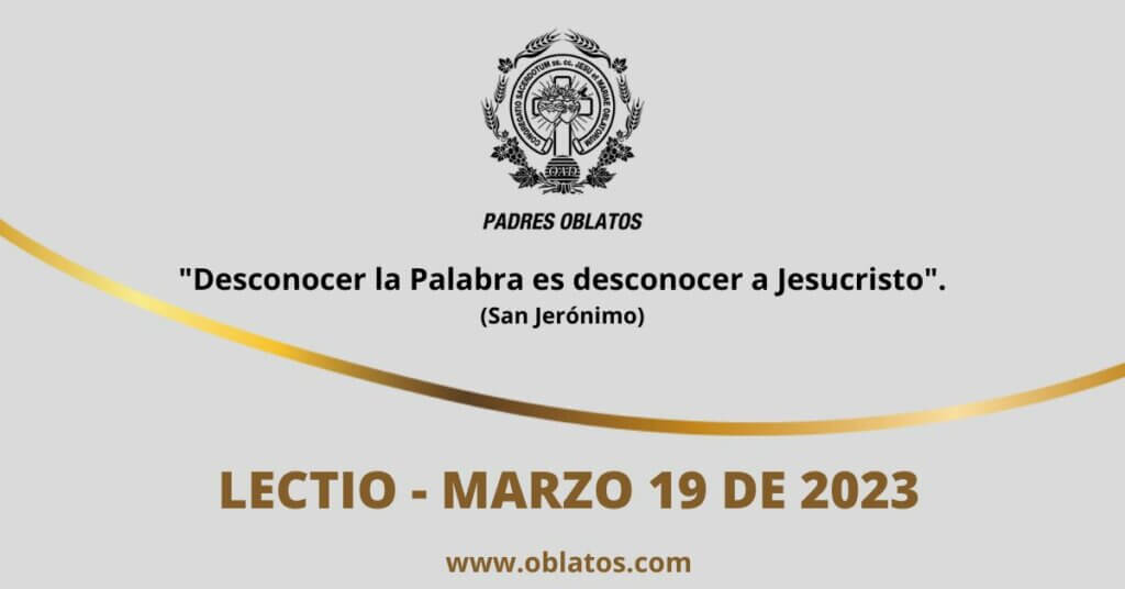 LECTIO MARZO 23 DE 2023