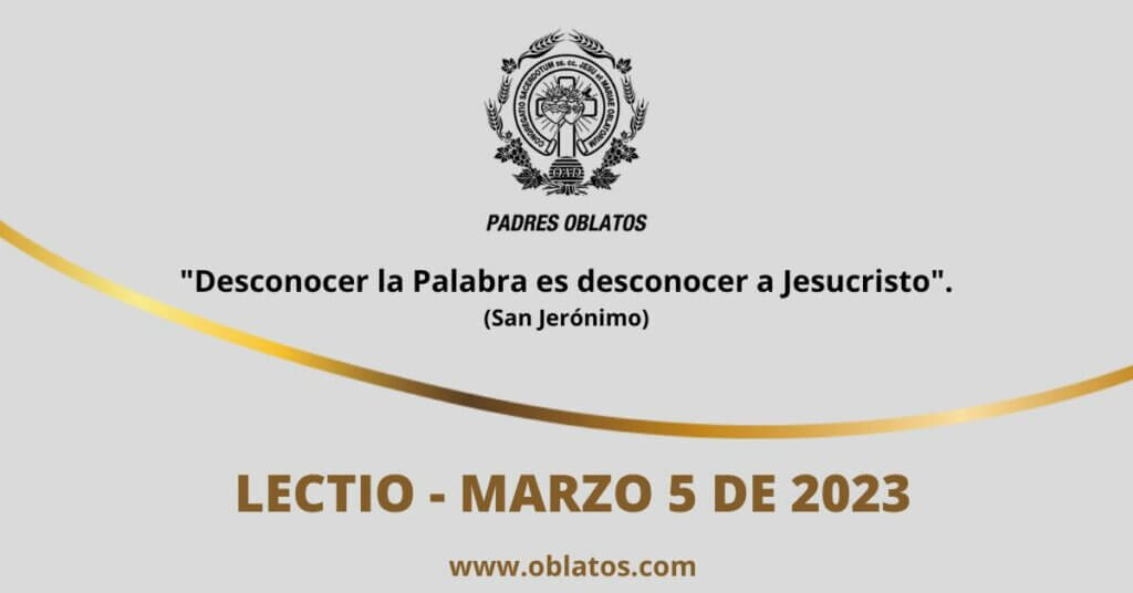 LECTIO MARZO 5 DE 2023