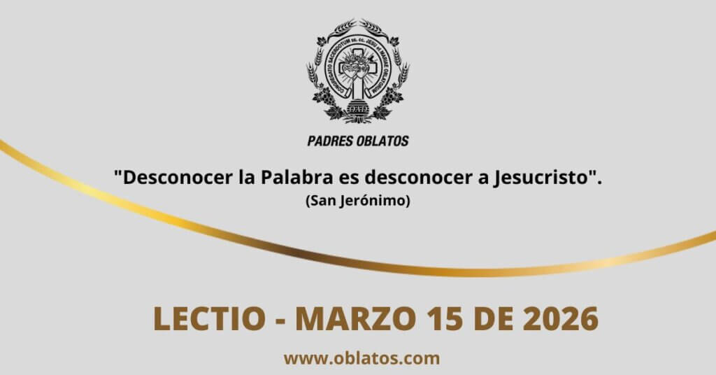 Lectio marzo 15 de 2026