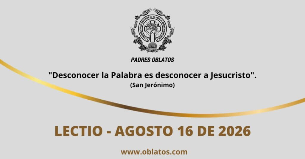 Lectio agosto 16 de 2026