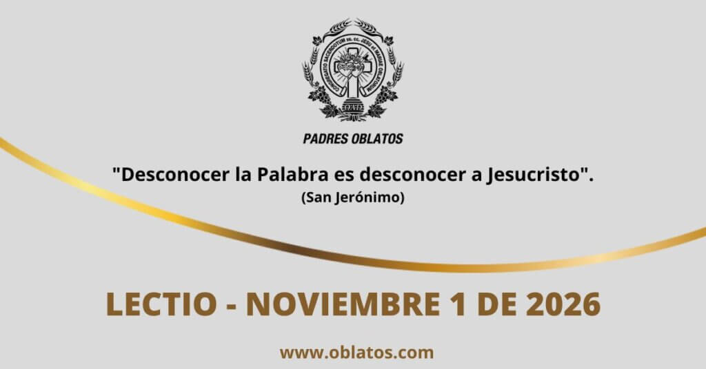 Lectio noviembre 1 de 2026