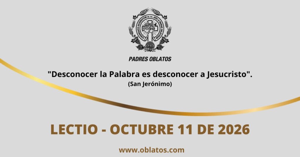 Lectio octubre 11 de 2026