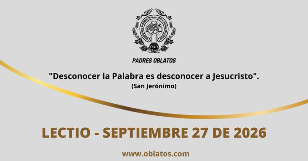 Lectio septiembre 27 de 2026