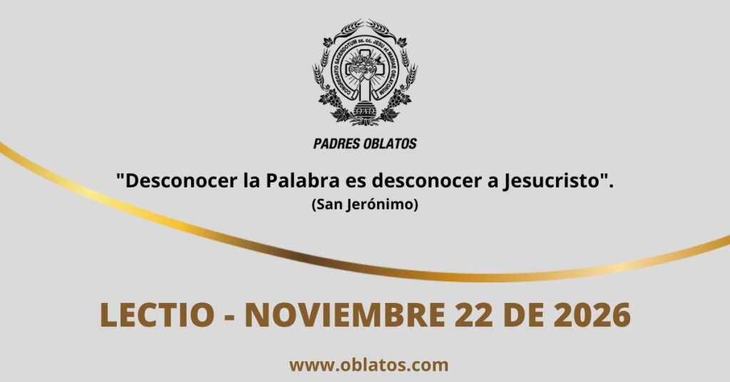 Lectio noviembre 22 de 2026